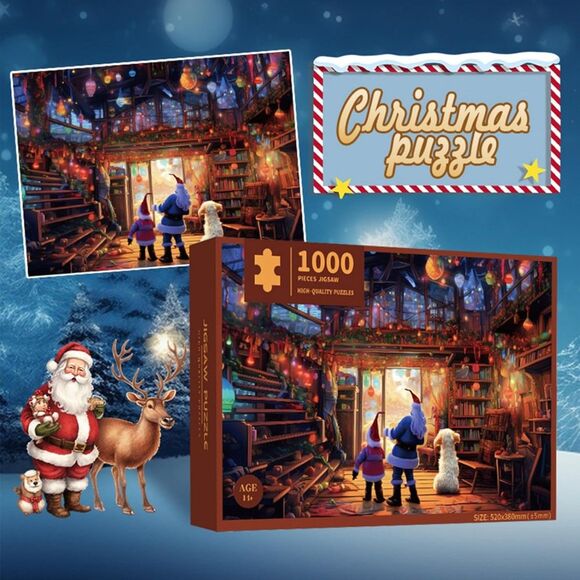 NEW Christmas Puzzle 1000 Pieces, 2024 Christmas Puzzle Family Fun (4234) - Picture 8 of 9